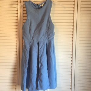 Pleated fit and flare dress!